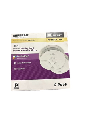 #ad #ad USI 3‑in‑1 Smoke Fire CO Alarm 10‑Year Battery Voice Alert – 2 Pack $29.99