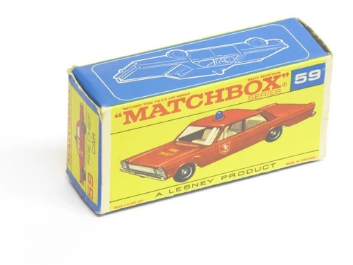 Matchbox Empty Box Only No 59 Fire Chief Car Original Vintage Box. No Model