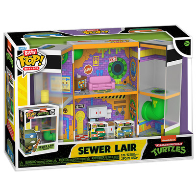 Funko Bitty POP! Bitty Box Teenage Mutant Ninja Turtles Sewer Lair Boxed Display