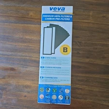 Veva 2 HEPA Air Purifier 8 Carbon Pre-Filters Size B Model FLT4825 media