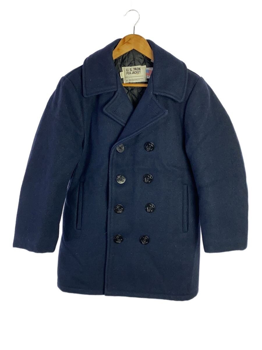 Schott 70 80S/Usa Made Pea Coat/36/Wool/Navy 3512 4