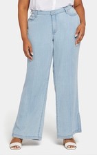 NWT NYDJ Teresa Wide Leg With Plackets Sumstripes Size 18W