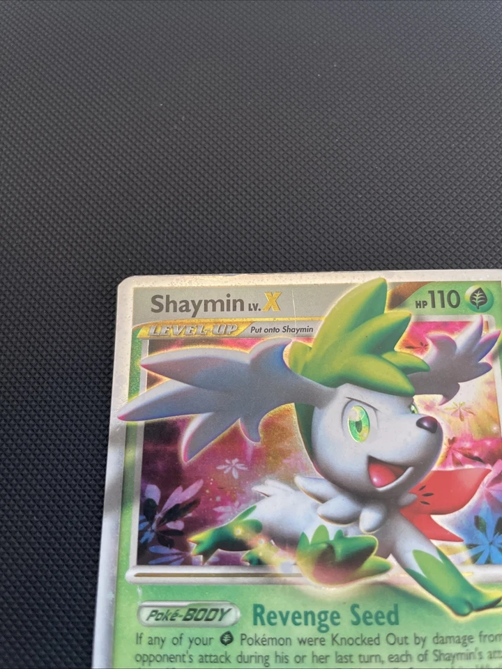 Shaymin LV X DP39 Holo Black Star Promo D&P LV.X Vintage Pokemon TCG Cartão Jogado - Imagem 2 de 4
