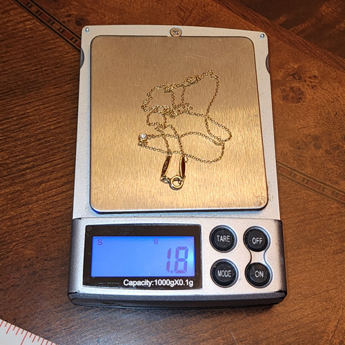GORGEOUS AUTHENTIC TIFFANY 750 18k SOLID GOLD DIAMOND BY THE YARD NECKLACE $1125 - Picture 7 of 14