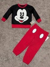 NWT Disney Mickey Mouse Crewneck Sweatshirt Pants Size 3T Outfit Set