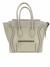 Celine Luggage Micro Tote Cream Tricolor Leather Phoebe Philo Era Bag Authentic