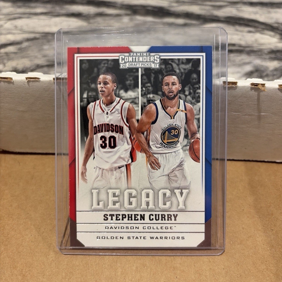 Panini 2017-18 Contenders Draft Picks Stephen Curry Legacy college Insert #30