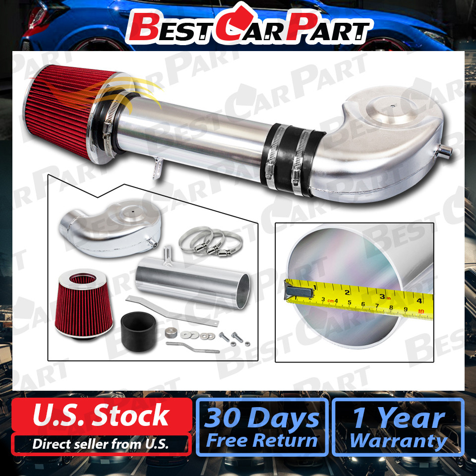 BCP RED 92-95 Chevy/GMC C/K Suburban Yukon Tahoe 5.7L V8 Ram Intake Kit+Filter