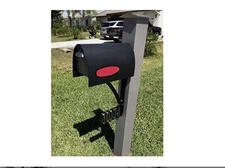 Spira Mailbox Post Adapter Steel Black 