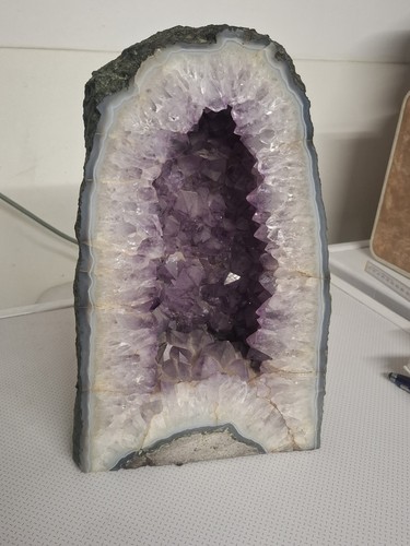Amethyst-Druse, Amethyst-Geode, Edelstein, Heilstein, 11 kg, ~ca 32 cm H