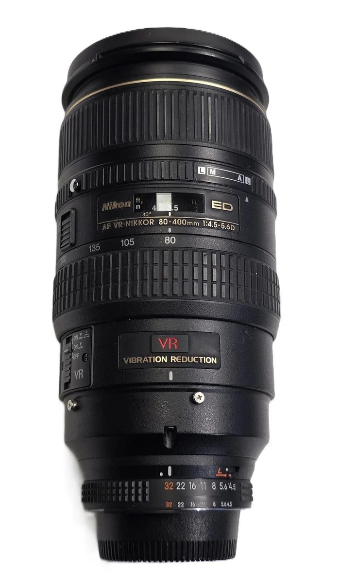 【美品】Nikon AF-S NIKKOR 80-400mm VR Nikon AF-S NIKKOR 80-400mm f/4.5-5.6G ED VR Lens