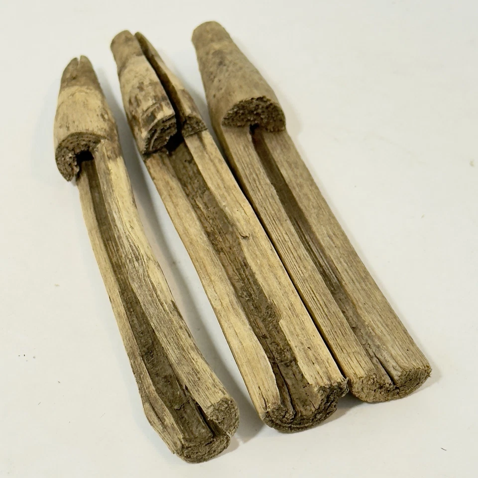 Primitive Antique 19th Century Wooden Spiles Sap Spouts Sap Spigots Lot of 3 - Image 3 of 4