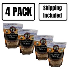 Organic Hard Red Winter Wheat  2 lb  Pack of 4  Non-GMO  Shipping Included 