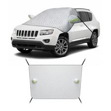 Car Windshield Cover for Snow and Ice, Magnetic Windscreen Snow Covers Silver