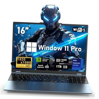 Gaming Laptop 16 Inch Laptop Computer,MX350 Graphics 16GB RAM-1TB SSD