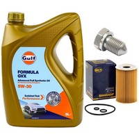 MotoröL Filter Set 5W-30 5 Liter + ÖLablassschraube FüR Audi A4 Seat Skoda VW