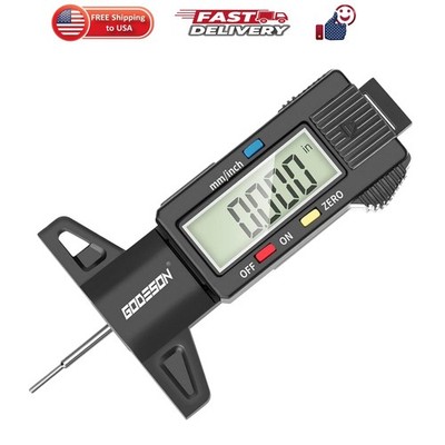 Digital Tyre Tread Depth Gauge UK,0-25.4 Mm Inch Tyre Guage Digital with Larg...