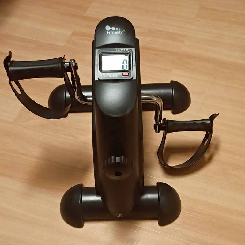 Himaly Under Desk Pedal Trainer Mini Exercise Bike w/ LCD Display Black