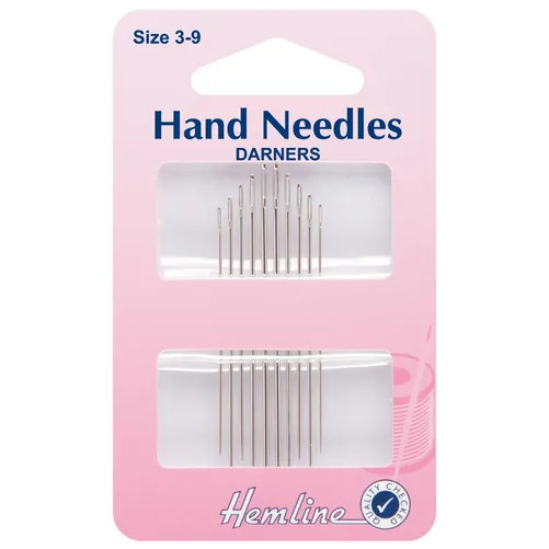 Hemline Darner Hand Sewing Needles - Size 3-9 H204.39 Darning Finishing Needle
