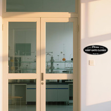 2 Pack Please Keep Gate Closed Sign 10 x 4 Inch Reflective Aluminum Yard Sign...