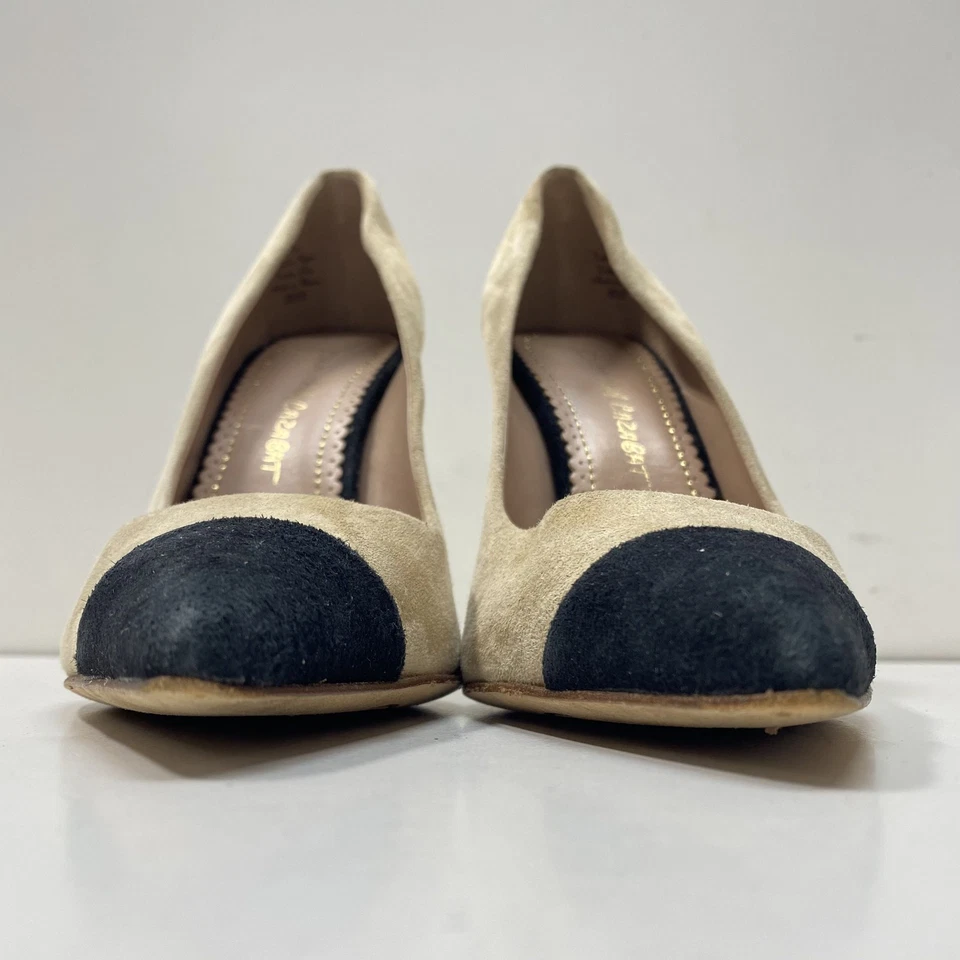 Jean-Michel Cazabat Mujer Emma 38.5 Beige Negro Gamuza Tacones Talla 8 Foto 2 de 4