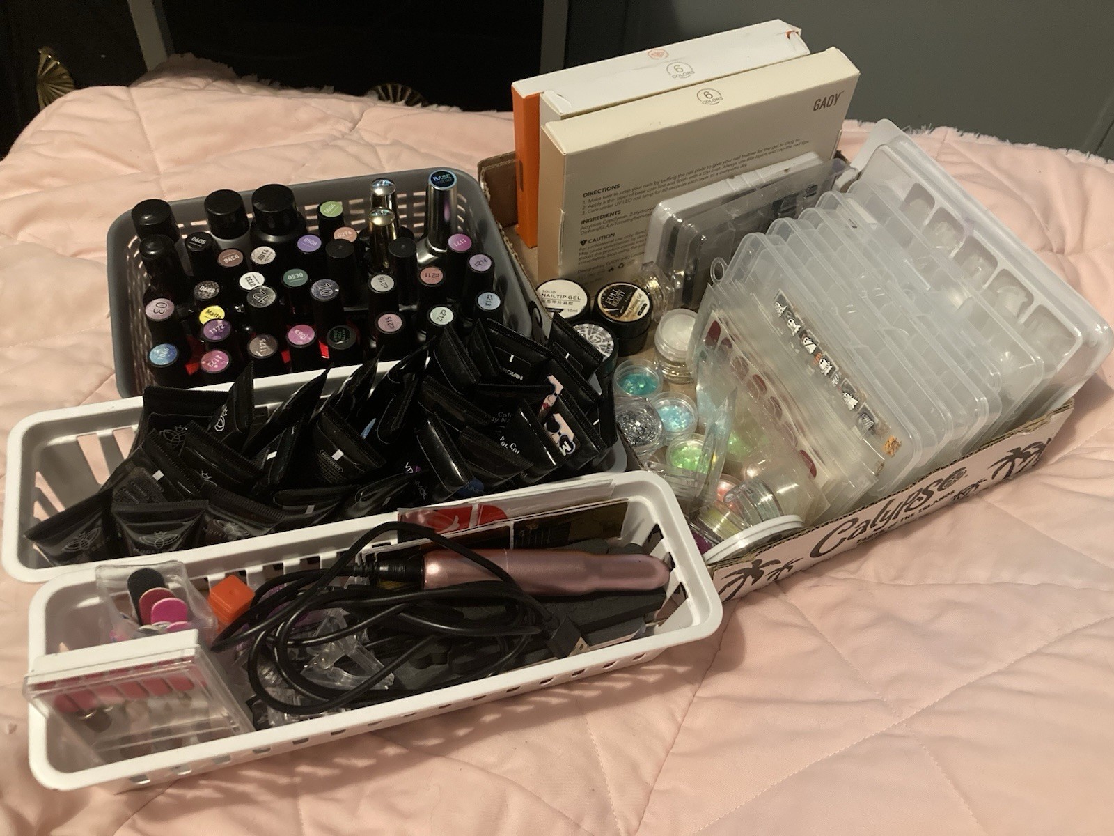 Polygel Nail Kit Lot, Polygels, Nail Files, Builder Gel, Gel Polish, Forms,&more