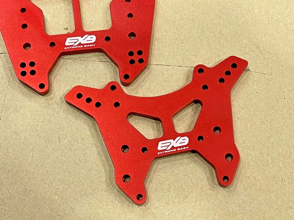 Torre de amortiguador delantera y trasera de aluminio para 1/8 Arrma Notorious Talion EXB rojo Foto 3 de 3