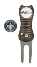 New Orleans Saints NFL Golf Ball Marker with DivotFix Switchblade Divot Tool