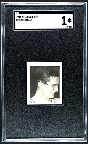 1948 Kellogg's Pep George Mikan SGC 1 RC HOF Basketball Rookie Card 