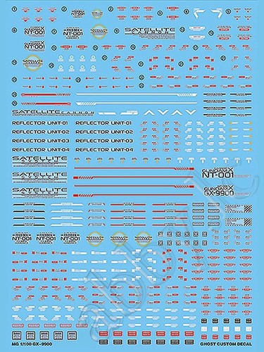 for MG 1/100 GX-9900 X Satellite System Water Slide Cut UV Light-Reactive Decal - 第 2/12 張圖片