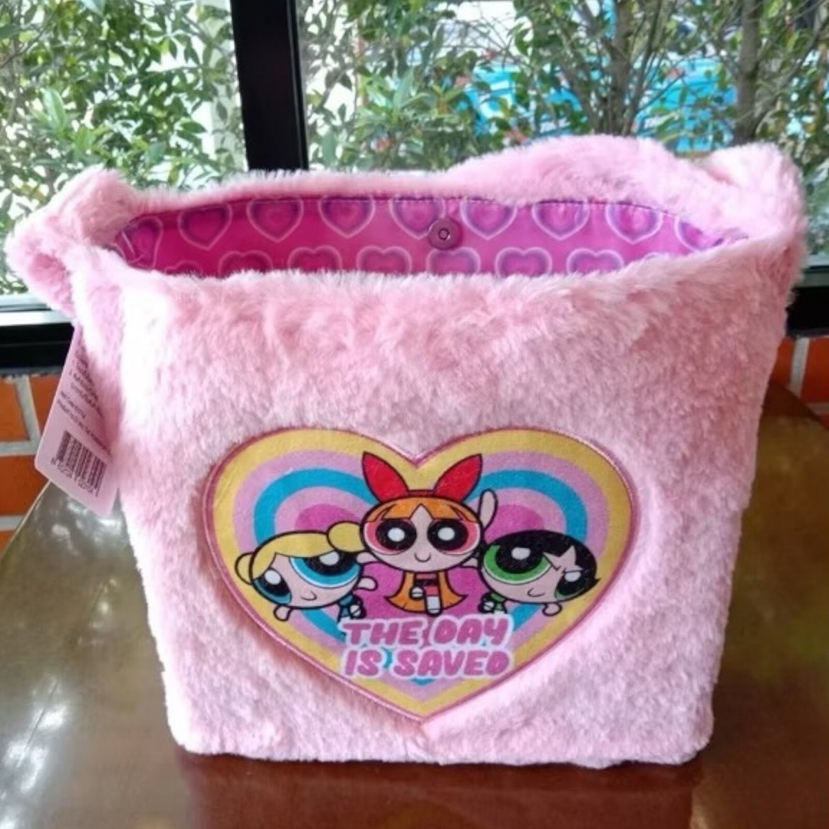 Cafe Amazon Powerpuff Girls Fluffy Bag Tote Plush Handbag Pink