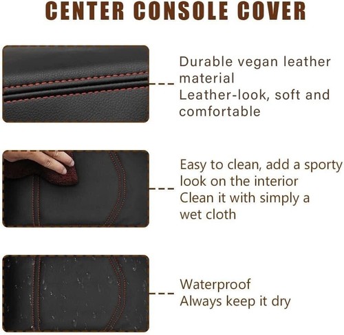 Fits Maverick 2022-2023 Armrest Anti-Scratch Leather Protector Center Console - Foto 4 di 8