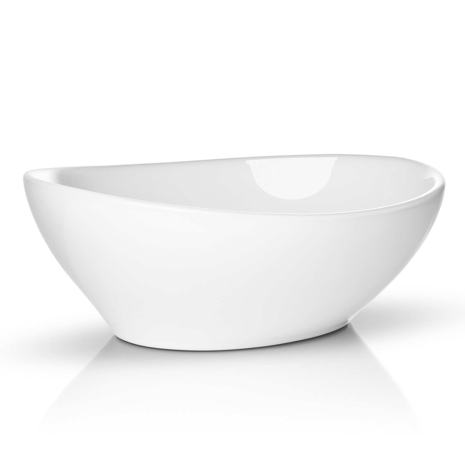 Modern Ceramic Vessel Sink Bathroom Vanity Bowl Small Oval White