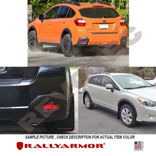 Rally Armor Mud Flaps For Subaru 2013-2017 XV Crosstrek Red w White Logo - Picture 3 of 6