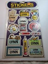 VINTAGE 80's MARK 1 CELEBRITY NAME STICKERS ''LYNN''