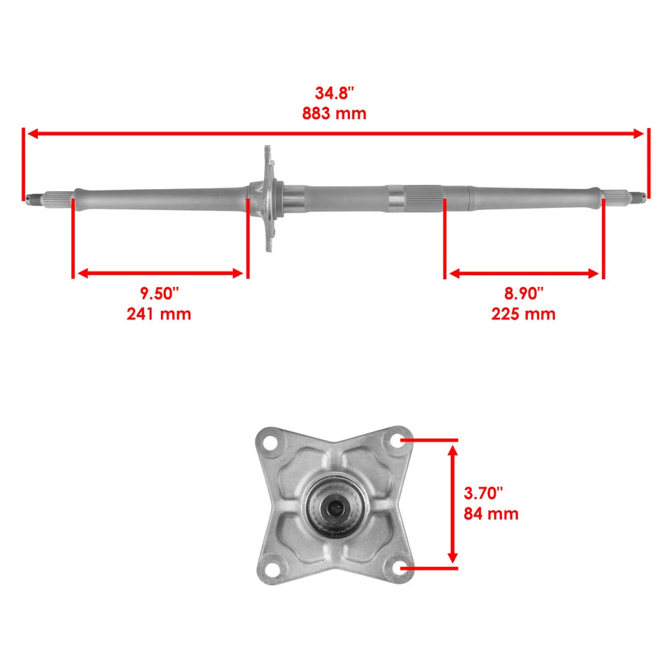 Eixo de roda traseira para Honda TRX450ER TRX450 Er 2006 2007 2008 2009-2014 - Imagem 2 de 4