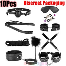 BDSM Toys Sex Play Game for Couples l Wrist, Ankle,Thigh Cuffs & Neck Collar