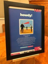 2 FRAMED ORIGINAL TEENAGE FANCLUB "HOWDY!" 2000 LP ALBUM CD PROMOTIONAL ADS