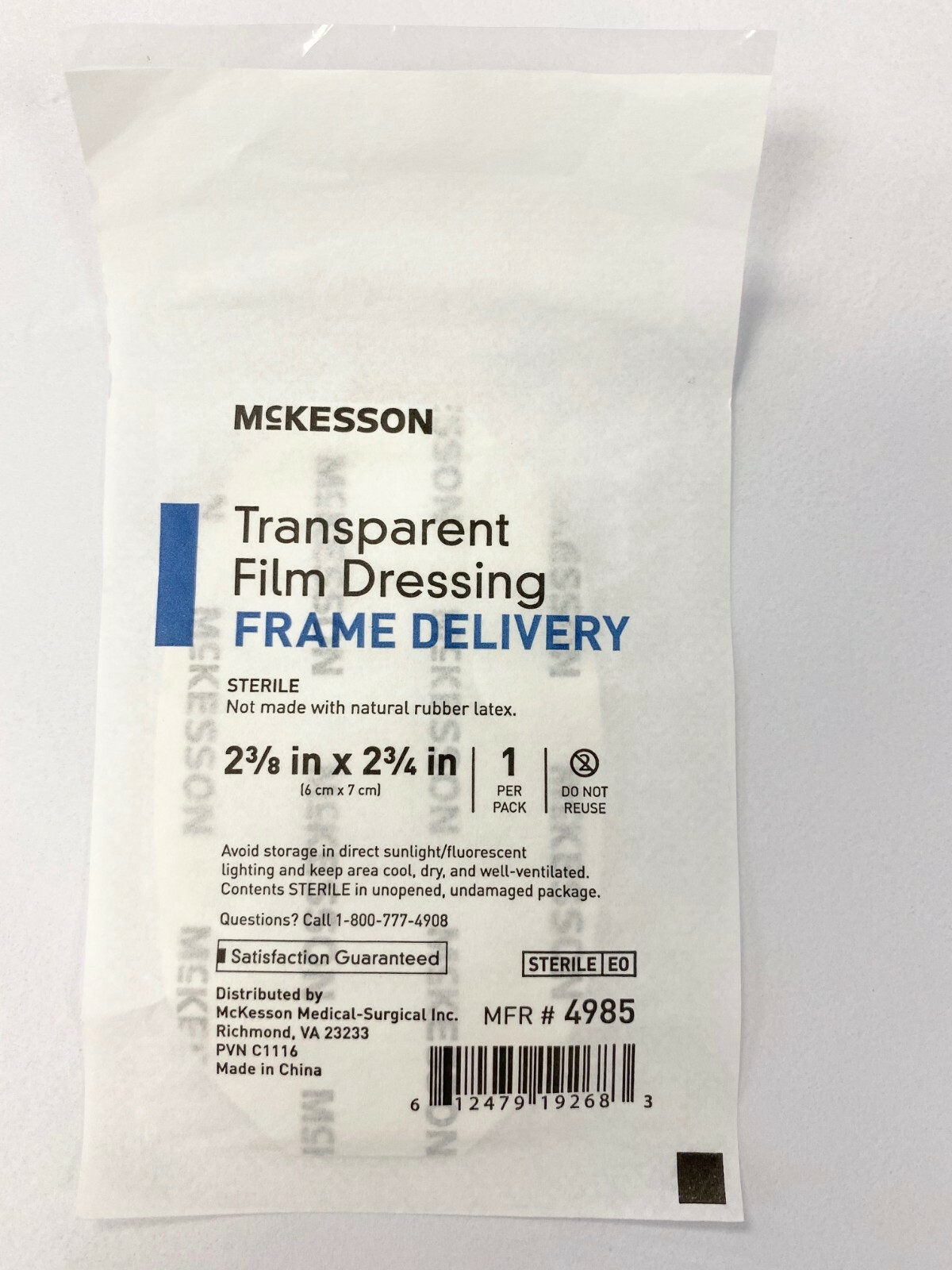 13 штук Упаковка для перевязочных материалов из прозрачной пленки MCKESSON 2-3 8x2-34 НОВАЯ 3790₽