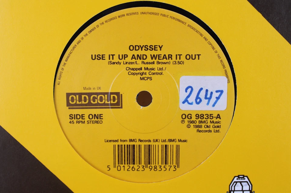 7" OLD GOLD UK - ODYSSEY - Use It Up And Wear It Out - Inside Out - Bild 2 von 3