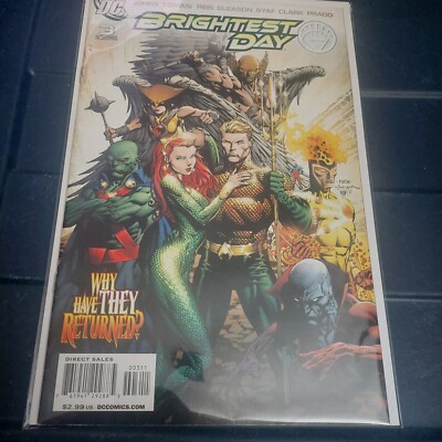 Brightest Day #3 DC Comics 2010 Aquaman & Mera, Geoff Johns TOMASI REIS SYAF VF+