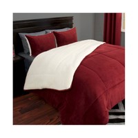 Sherpa Fleece Comforter Set (full/queen) Burgundy 3pc - Yorkshire Home&174; on sale Sherpa Fleece Comforter Set (full/queen) Burgundy 3pc - Yorkshire Home&174; on sale