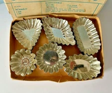 Vintage Fluted Mormatt Tartlet Metal Tins 36 Pieces 6 Shapes Orig Box ~ Sweden