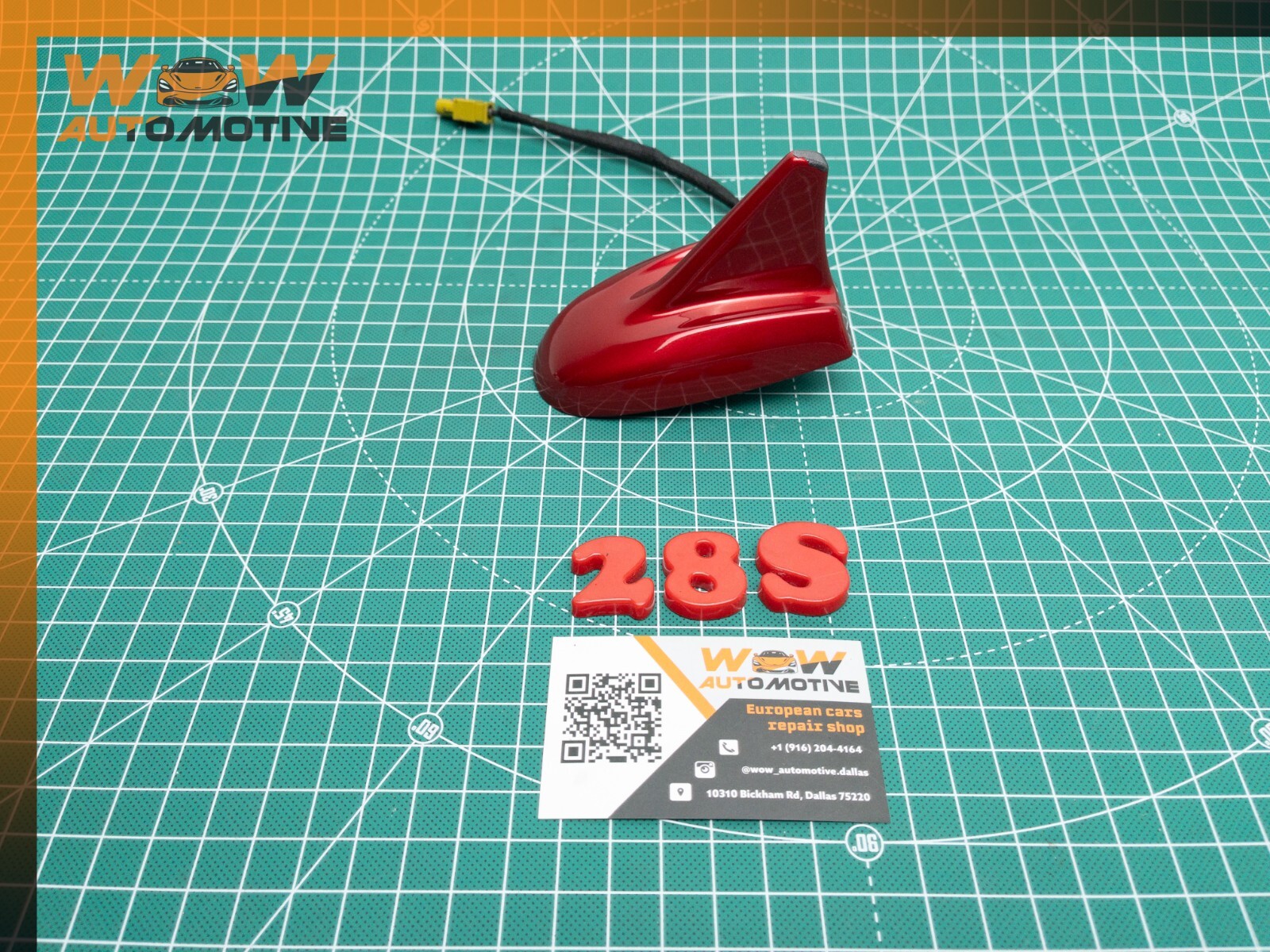 14-16 MASERATI GHIBLI REAR SHARK FIN ANTENNA RED OEM