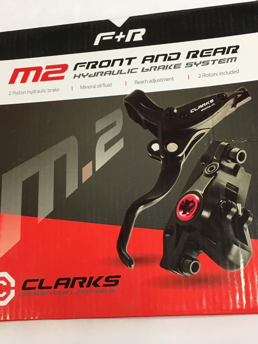 Clarks M2 Front Rear Hydraulic Disc Brake Set (Rotor Size Option