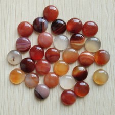 Wholesale 100pcs 16mm Natural Red Agate Stone Round CAB CABOCHON DIY Jewelry