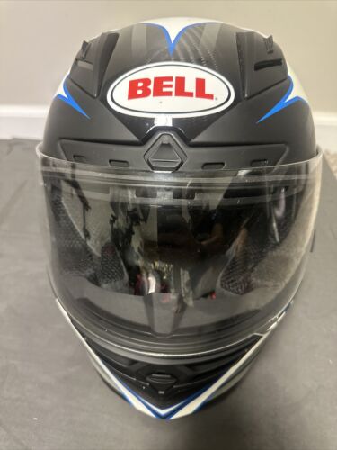 Bell Motorcycle Helmet Bell Star Pinned Blue Black Lightweight