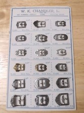 Old Antique Art Nouveau Small Buckle Sample Card W.K. Chandler Boston Mass 4