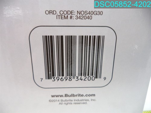QTY=41: Bulbrite 342040 40 Watt G30 White Globe 739698342009 - Picture 5 of 6