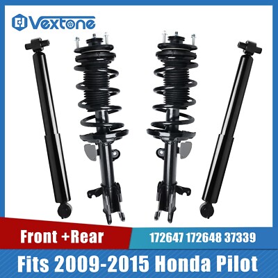 Front Struts w/ Coil Spring Rear Shock Absorbers Kit for 2009-2015 Honda Pilot
